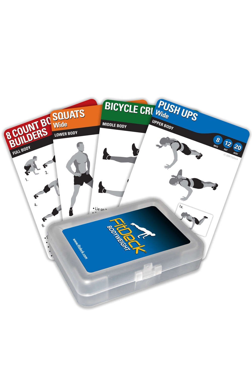 56-Cards Full Deck FitDeck illustrierte Übungskarten für geführte Workouts 