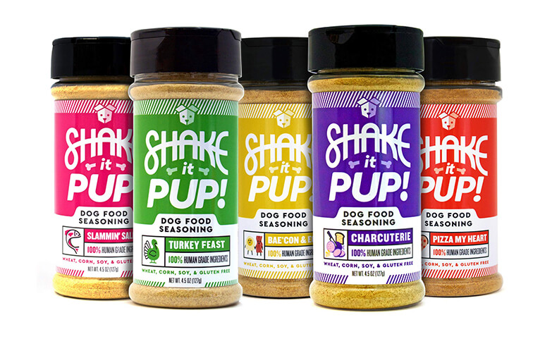 shake it pup dog food seasoning flavors shark tank