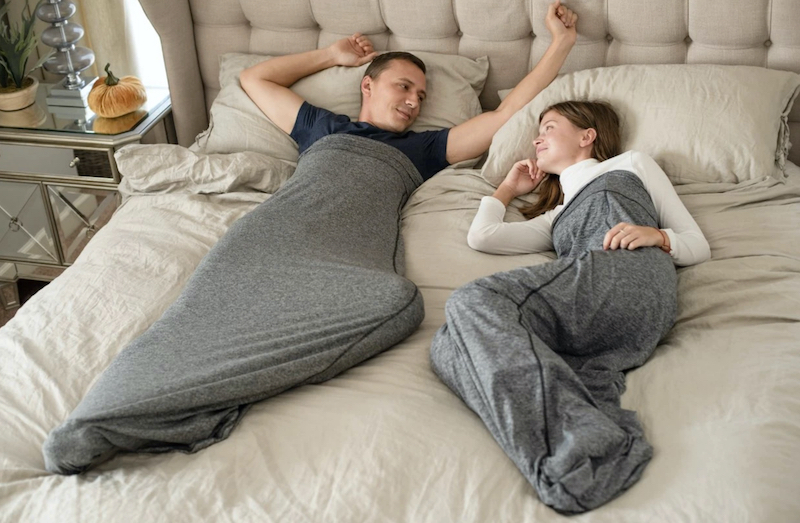 Weighted Blanket Alternative As Seen on Shark Tank for Men Old Version 2020 Women Large and Teens Grey Sleep Pod Classic The Original Machine Washable Wearable Blanket