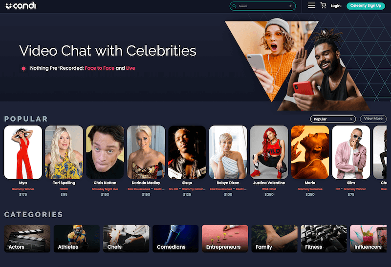 Candi Video Chat with Celebrities