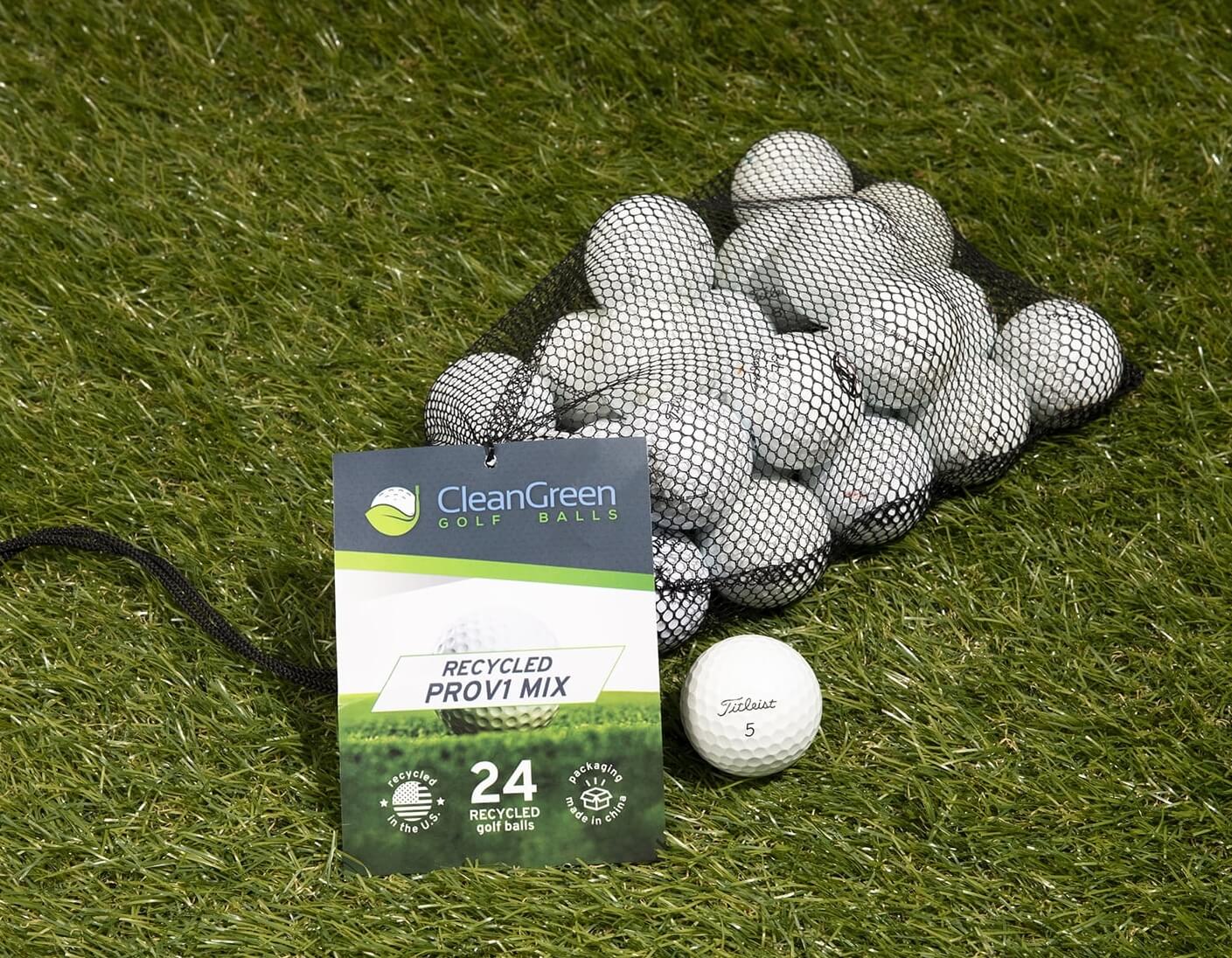 Clean Green Golf Balls