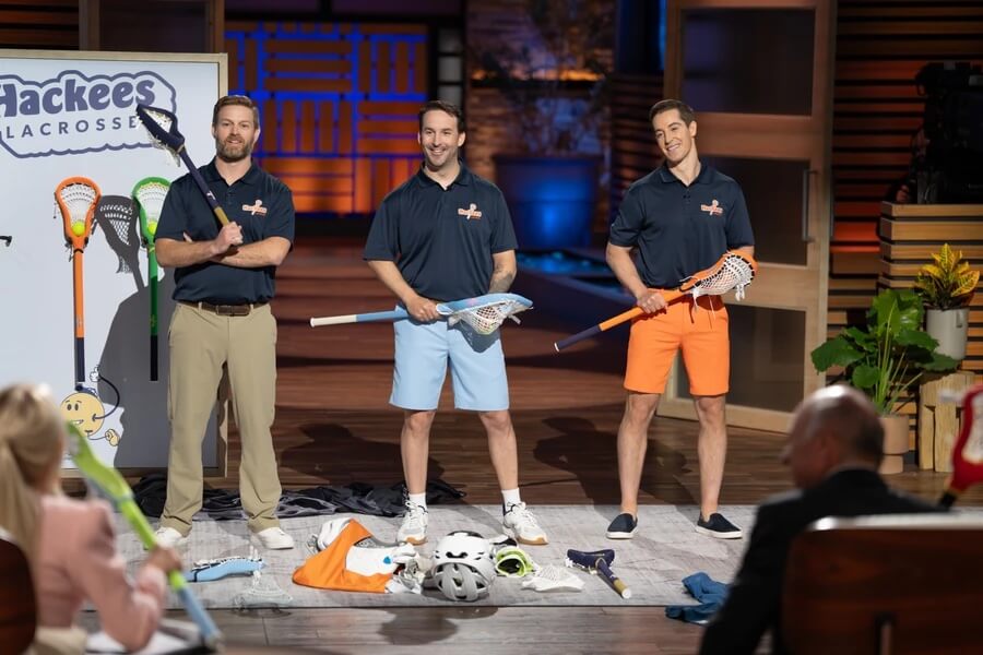 Hackees Lacrosse Shark Tank On Set